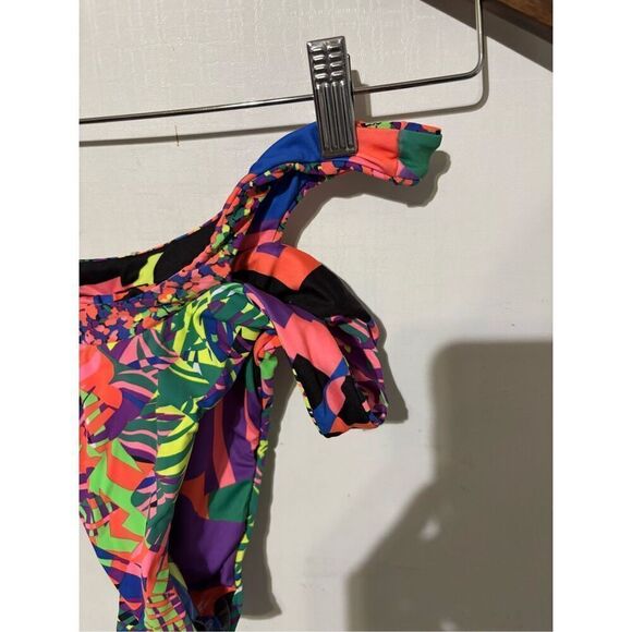 Brand New Maje Women's Size XL Tropical Vibrant High Rise Bikini Bottom Swimwear - Picture 2 of 6